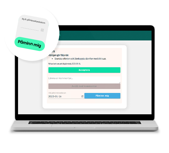 B&auml;rbar dator som visar en sk&auml;rm med texten &rdquo;Du har ett nytt mail!&rdquo; och en e-postikon
