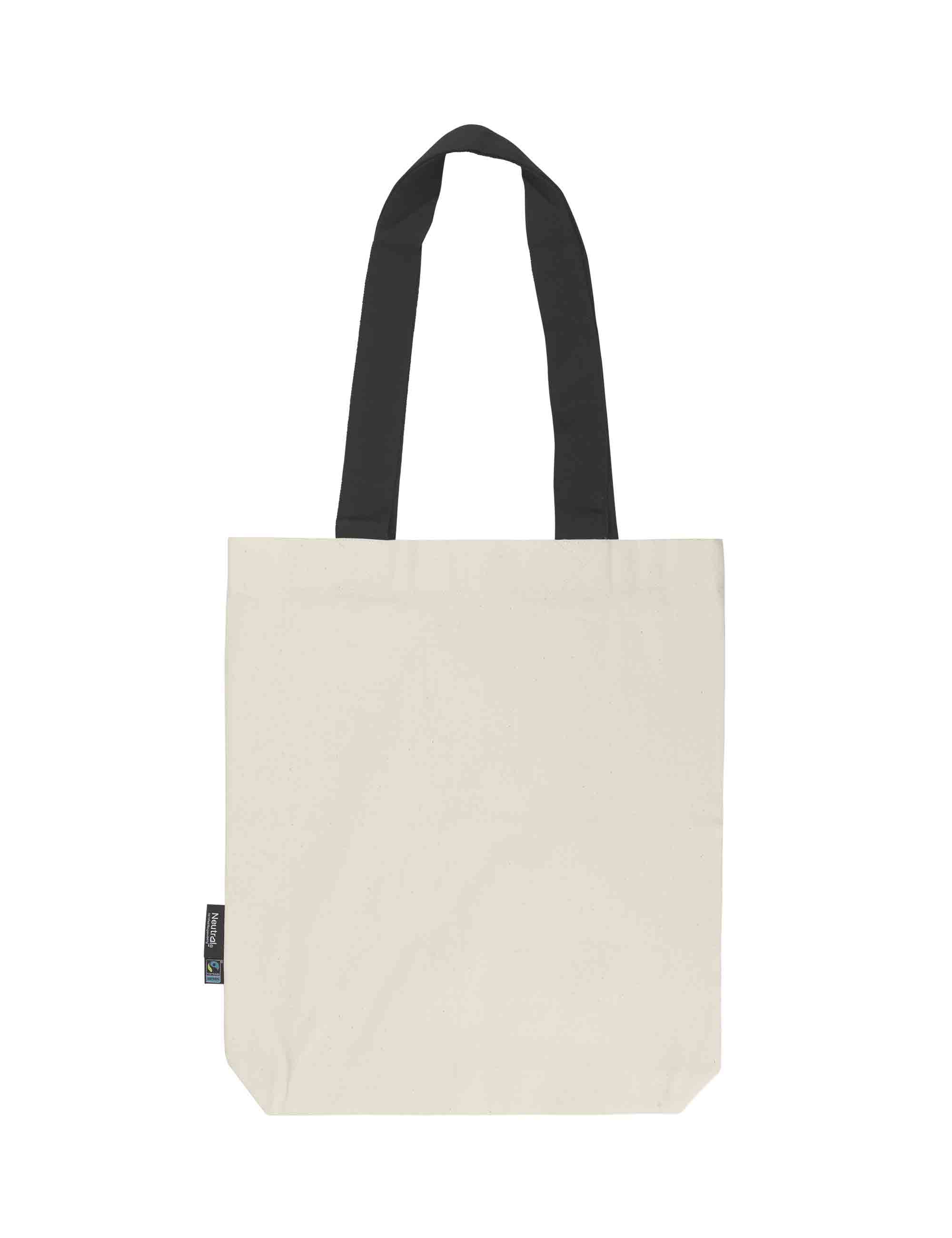 Twill Bag with Contrast Handles Nature/Black
